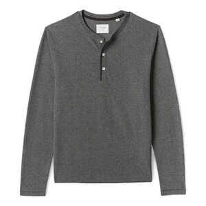 Billy Reid Men’s Henley Long Sleeve Shirt – XL – Charcoal Gray-EXCELLENT cond